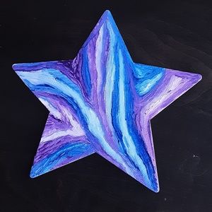 Purple/blue abstract star magnet!